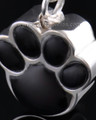 Silver Onyx Paw Cremation Keepsake