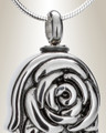Stainless Winged Flower Urn Pendant