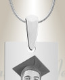 Stainless Steel Stately Rectangle Photo Pendant