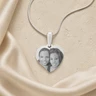 Stainless Steel Breezy Heart Photo Pendant
