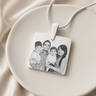 Stainless Steel Squared Photo Engraved Pendant