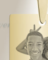 Gold Plated over Stainless Steel Squared Photo Engraved Pendant