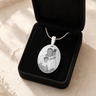 Stainless Steel Circular Portrait Photo Pendant