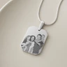 Stainless Steel  Boxed Photo Engraved Pendant