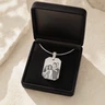 Stainless Steel  Boxed Photo Engraved Pendant