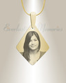 Gold Plated over Stainless Steel Fly Me A Kite Photo Pendant