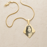Gold Plated over Stainless Steel Fly Me A Kite Photo Pendant