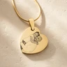 Gold Plated over Stainless Steel Heartfelt Photo Pendant