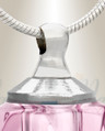 Glass Locket Pink Shasta Cremains Pendant