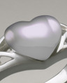 Women's White Gold Caring Heart Ring Jewelry Urn