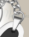 Stainless and Black Honesty Heart Memorial Keychain