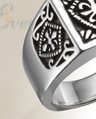 Sterling Silver Crowned Cremation Ring