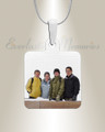Stainless Square Block Color Photo Pendant