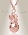 14K Rose Gold Everlasting Infinity Companion Funeral Jewelry