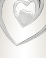 14K White Gold Hearts Memorial Locket