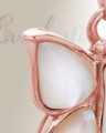 14K Rose Gold Dewy Butterfly Memorial Locket