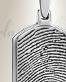 Dog Tag Sterling Silver Fingerprint Necklace