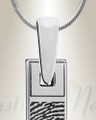 Barred Silver Fingerprint Necklace