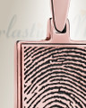 Rose Gold Rectangle Fingerprint Necklace