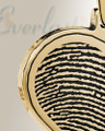 Gold Plated Two Fingerprint Heart Fingerprint Necklace