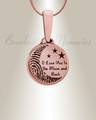 Love You To The Moon Rose Gold Plated Fingerprint Necklace