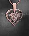Rose Gold Plated Classic Heart Fingerprint Necklace