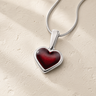 Silver Hearts On Fire Ash Resin Jewelry
