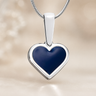 Silver Ocean Heart Ash Resin Jewelry