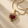 Gold Campfire Heart Ash Resin Jewelry