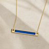 Gold Blue Barred Ash Resin Jewelry