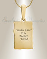 Solid 14k Gold Loved Rectangle Fingerprint Necklace