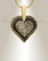 Solid 14k Gold Classic Heart Fingerprint Necklace