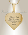 Solid 14k Gold Two Fingerprint Heart Fingerprint Necklace