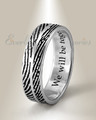 Women's Double Print Sterling Silver Fingerprint Ring