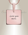 Rose Gold Plated Sterling Silver Initial Square Fingerprint Necklace