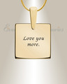 Solid 14k Gold Initial Square Fingerprint Necklace