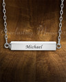 Plain Stainless Steel Bar Cremation Necklace