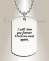 Large Thick Dog Tag Photo Engraved Stainless Keepsake
