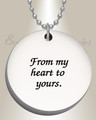 Thick Round Photo Engraved Stainless Keepsake