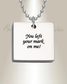 Silver Thick Squared Photo Engraved Pendant
