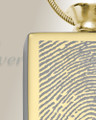 Gold Plated over Stainless Glorious Moments Fingerprint Necklace