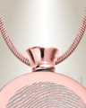 Rose Gold Plated over Stainless Circle of Life Fingerprint Necklace