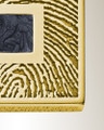 Gold Plated over Sterling Square Ash and Fingerprint Necklace