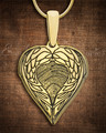 Gold Plated Angel Wings Sterling Fingerprint Necklace