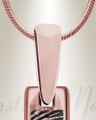 Rose Gold Plated Sterling Fingerprint Tiny Bar Necklace with Signature on Back