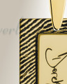 Gold Plated Sterling Signature Rectangle Fingerprint Necklace