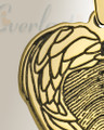 Solid 14K Gold Angel Wings Fingerprint Necklace