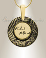 Signature Round Solid 14K Gold Fingerprint Necklace