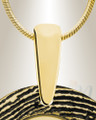 Signature Round Solid 14K Gold Fingerprint Necklace