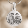 Stainless Steel Circled Photo Pendant